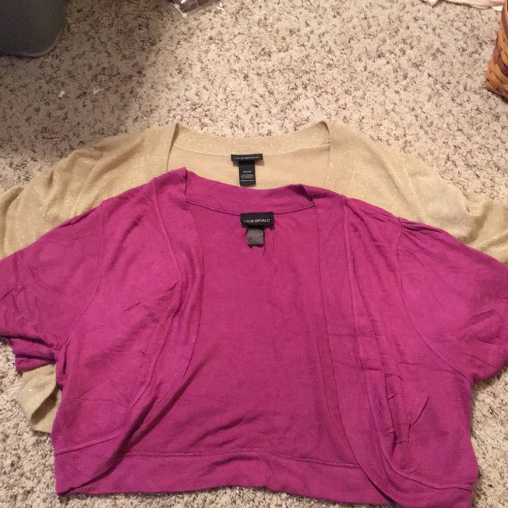 Two Lane Bryant cropped cardigans